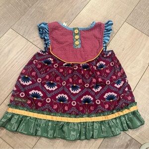 MATILDA JANE SLEEVELESS SHIRT SIZE 4 PINK / GREEN